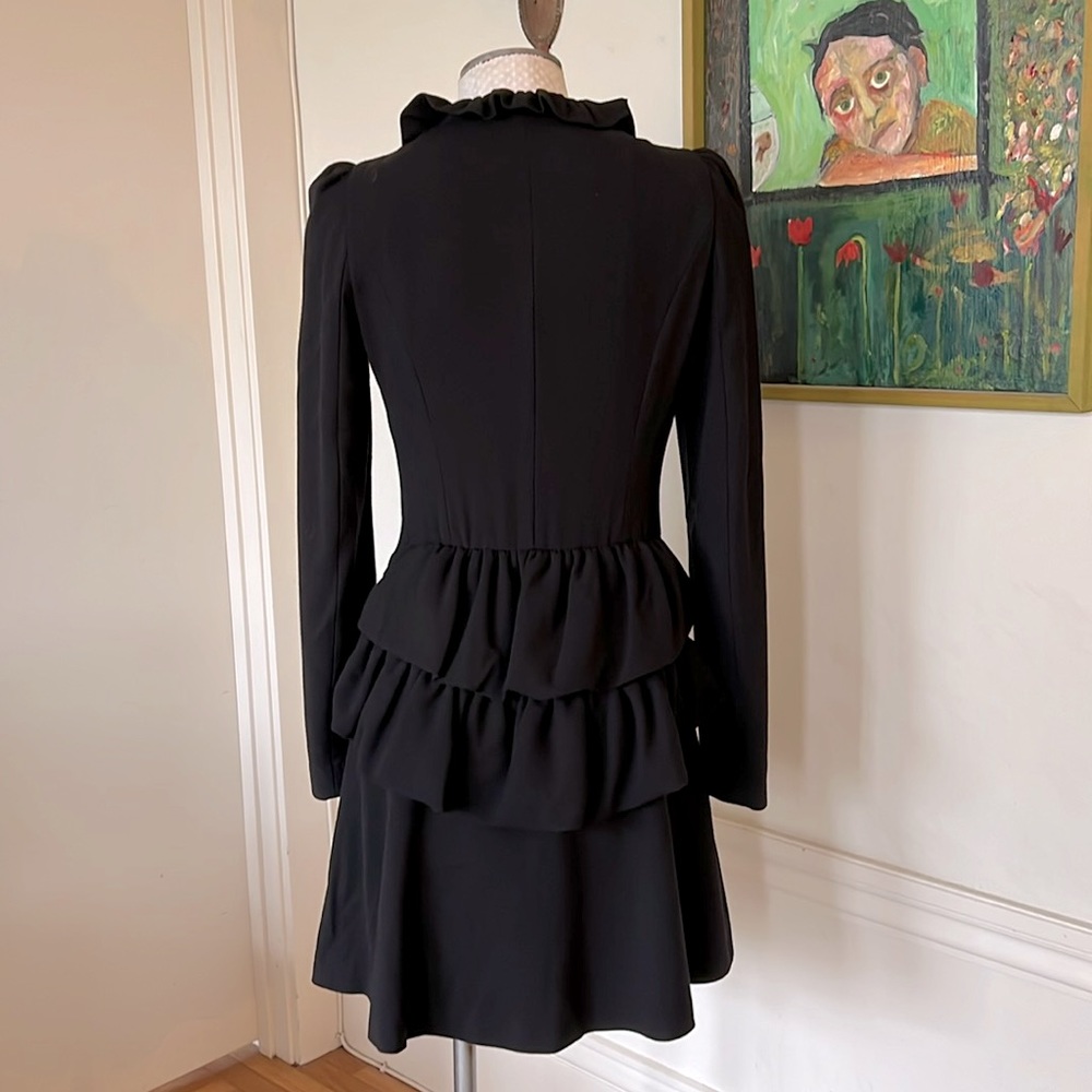 Black Y2K Vintage Betsey Johnson Jacket w/ Bustle Back, Size 8